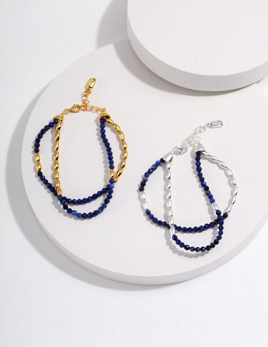 Sterling Silver Lapis Lazuli Bracelet