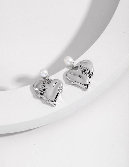 Stitched Heart Necklace & Earrings - DuoerJewels
